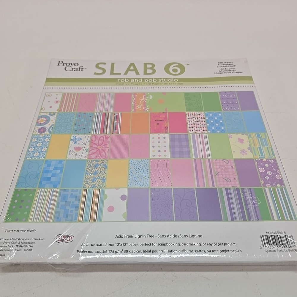 Provo Craft SLAB 6 Scrapbooking Card Making Paper Craft 12x12 180 sheets NEW